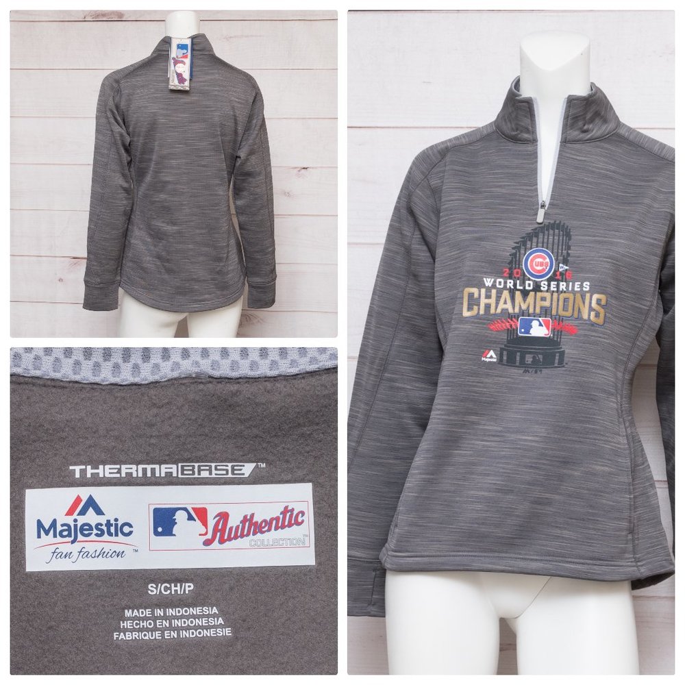Majestic Chicago Cubs ¼ Zip Jacket World Series S